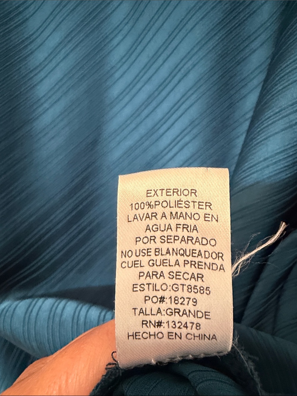 glam Teal Short Sleeve Crewneck Top - Picture 7 of 8